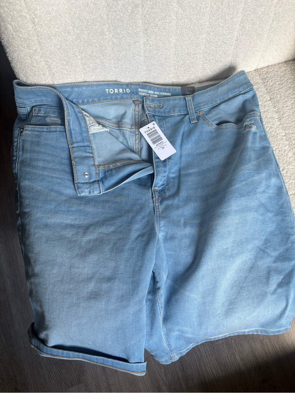 torrid Light Wash Denim Jean Shorts